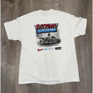 Fast Times Racing Philtown Shirt Mens XL White Graphic T Y2K